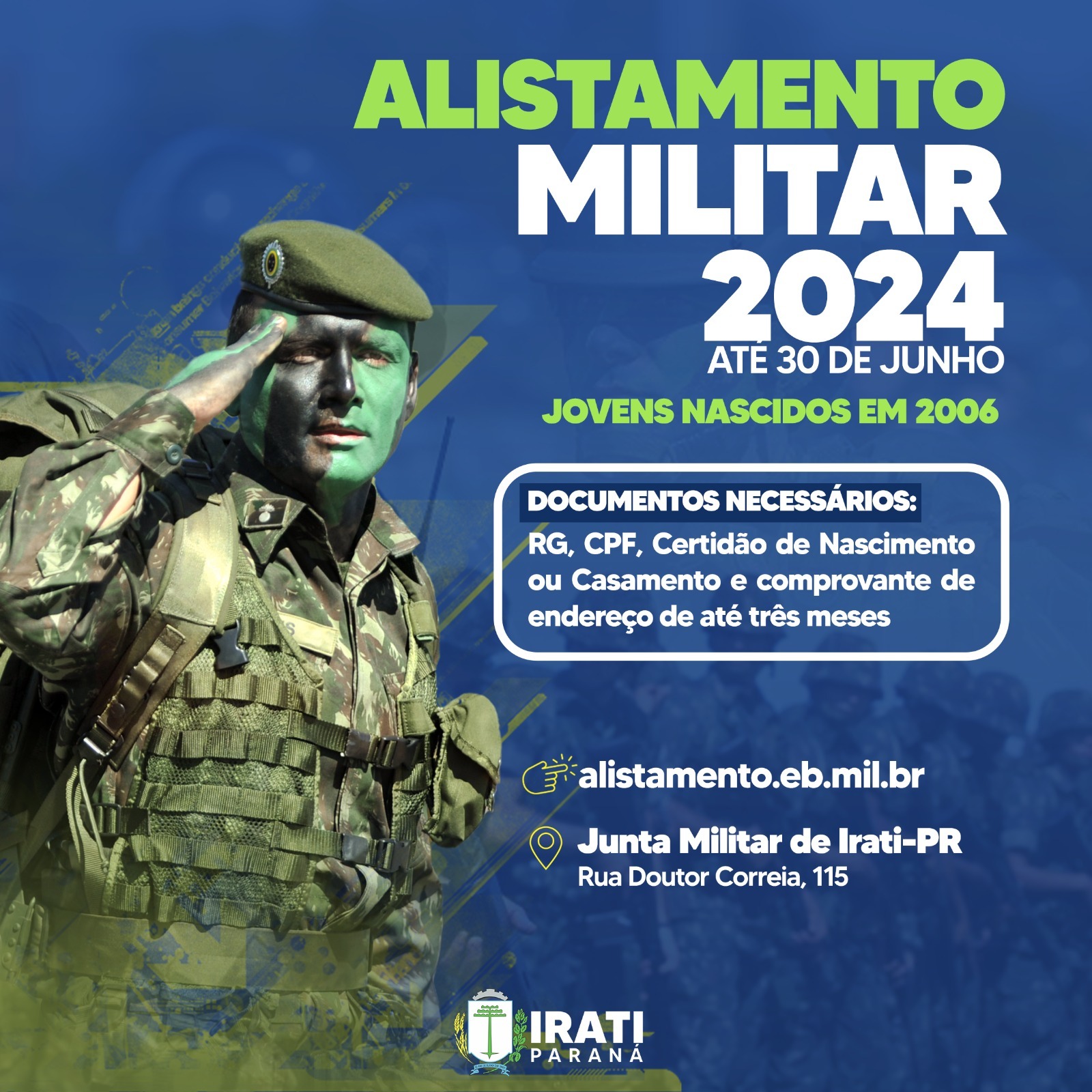 Junta de Serviço Militar inicia alistamento para jovens que completam 18 anos em 2024